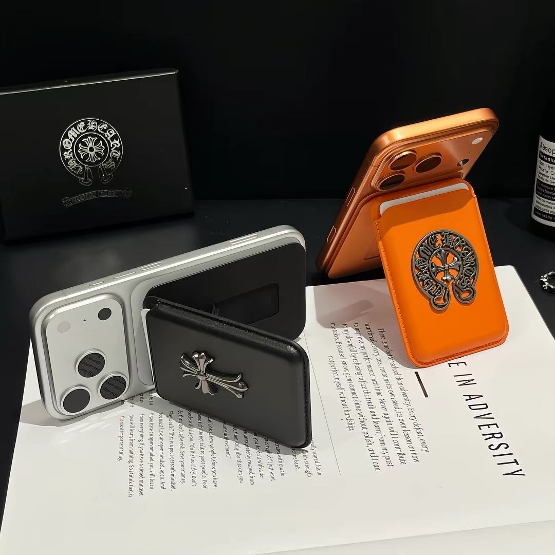 CH Heart MagSafe Metal Logo Card Holder