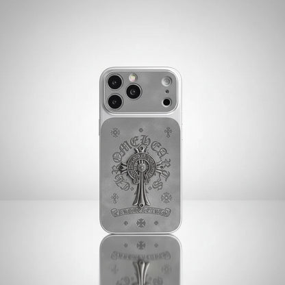 CR Heart Metal Cross Case – iPhone 14–18