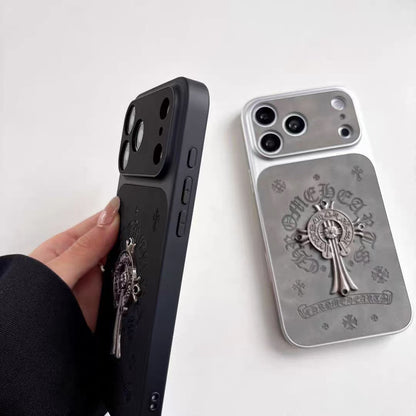 CR Heart Metal Cross Case – iPhone 14–18
