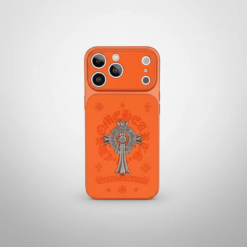 CR Heart Metal Cross Case – iPhone 14–18