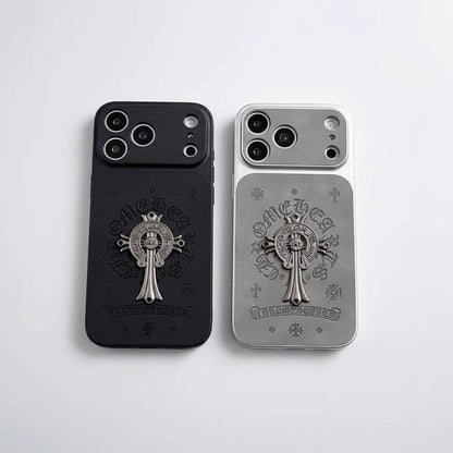 CR Heart Metal Cross Case – iPhone 14–18