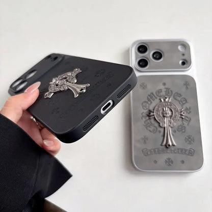 CR Heart Metal Cross Case – iPhone 14–18