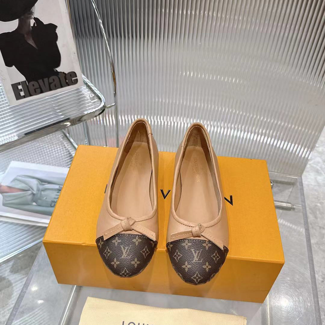 Darling Ballerina Monogram Flats - Apricot