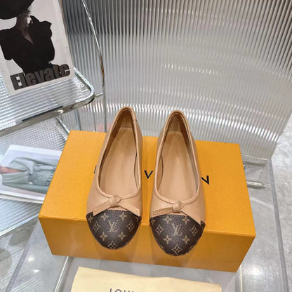 Darling Ballerina Monogram Flats - Apricot