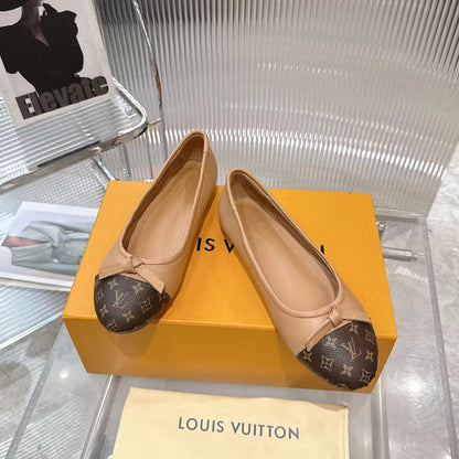 Darling Ballerina Monogram Flats - Apricot