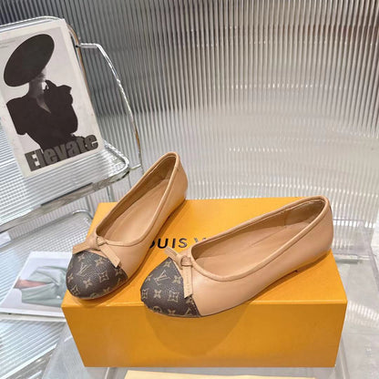 Darling Ballerina Monogram Flats - Apricot