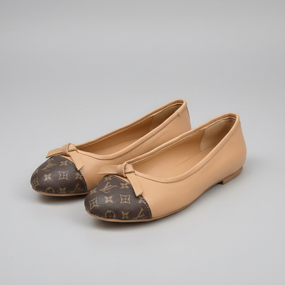 Darling Ballerina Monogram Flats - Apricot