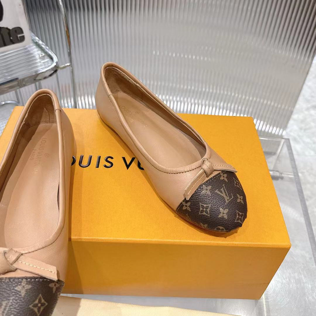 Darling Ballerina Monogram Flats - Apricot