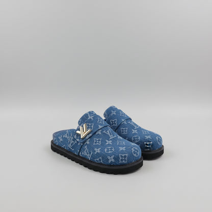 1V Cosy Comfort Mules - Blue Denim