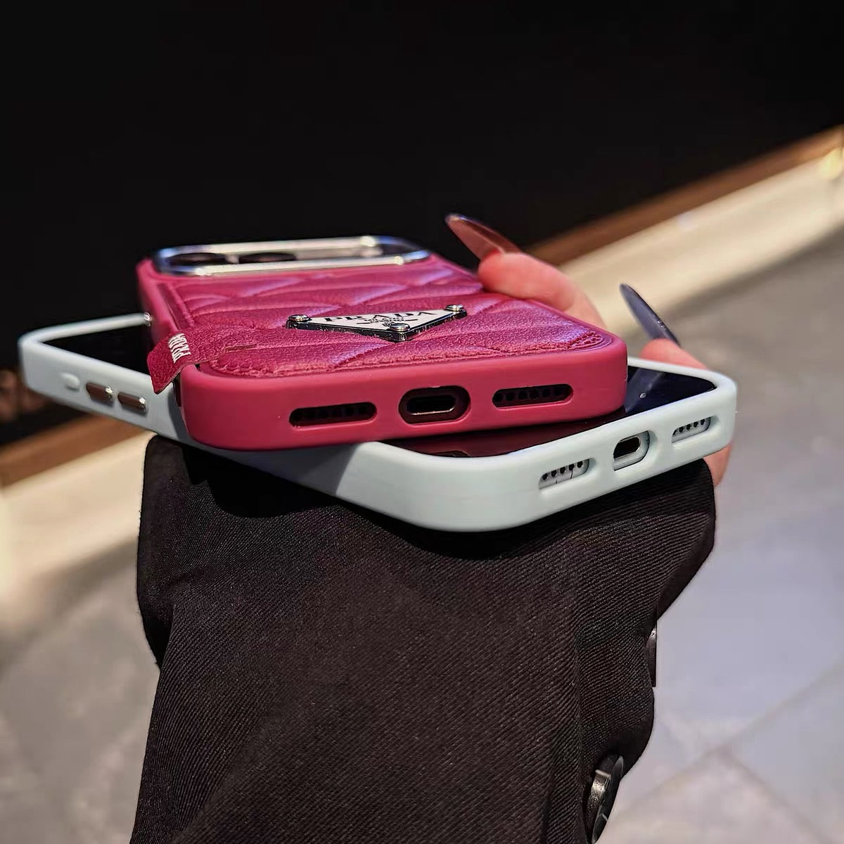 Luxury Milano iPhone Case - Burgundy