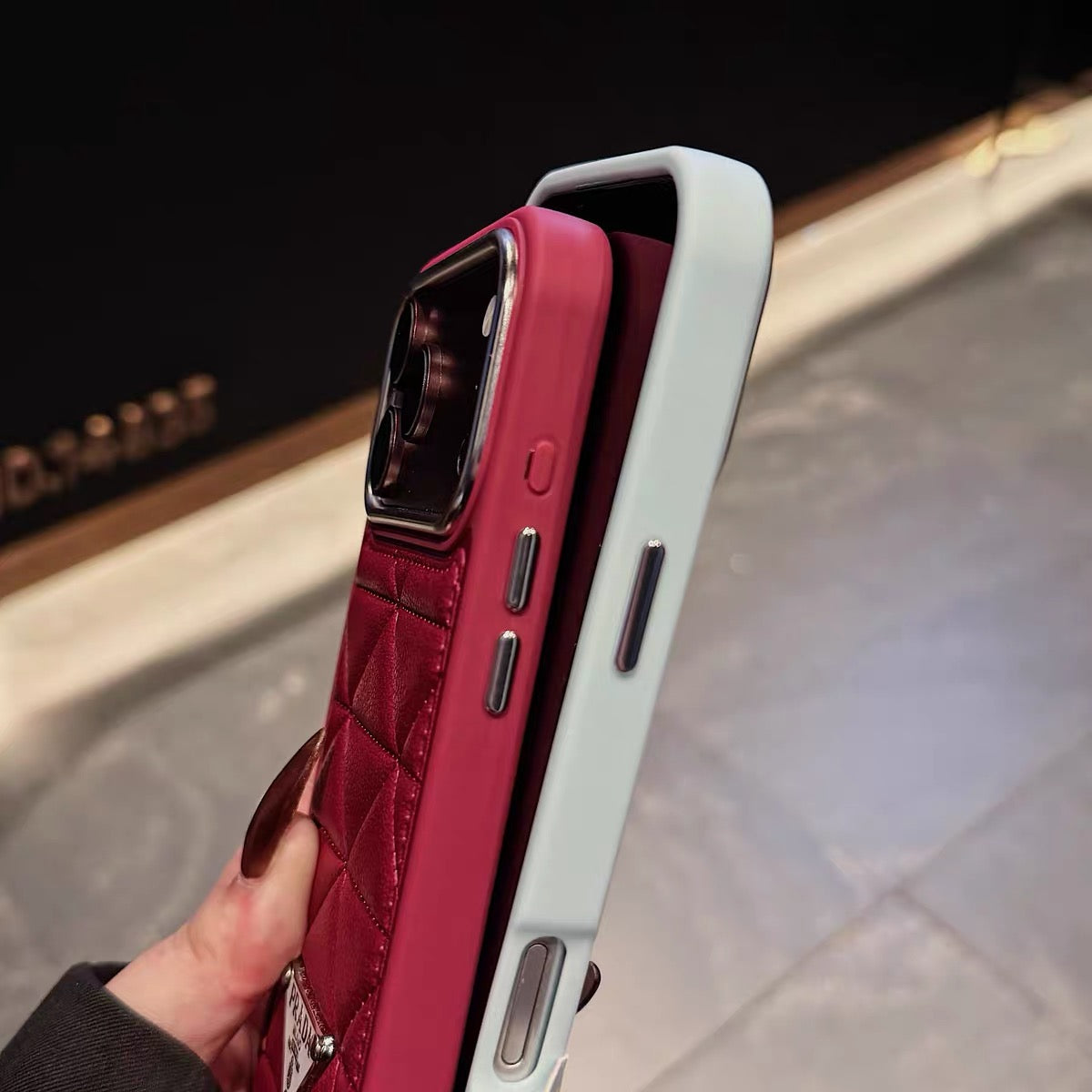 Luxury Milano iPhone Case - Burgundy