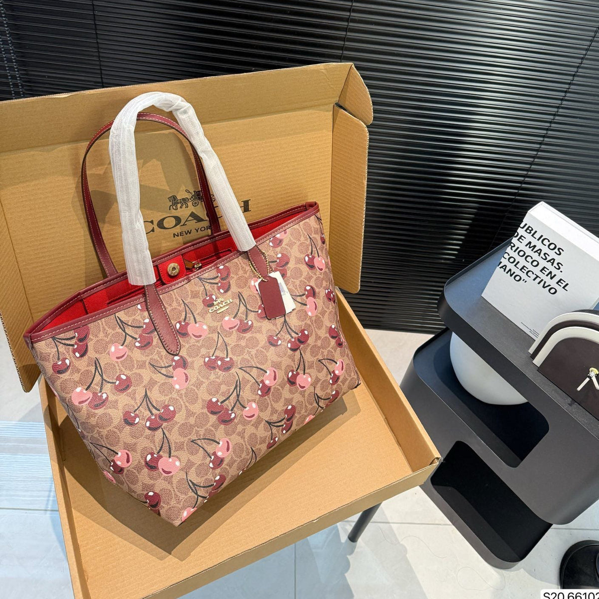 Canvas Cherry Tote