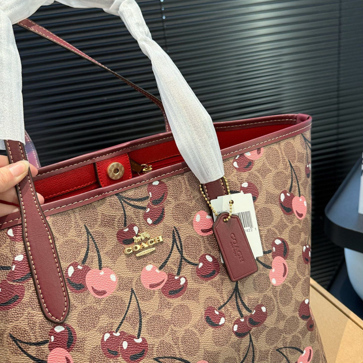 Canvas Cherry Tote