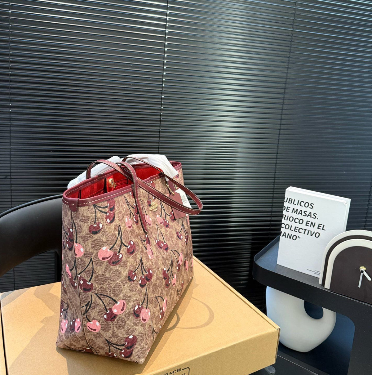 Canvas Cherry Tote