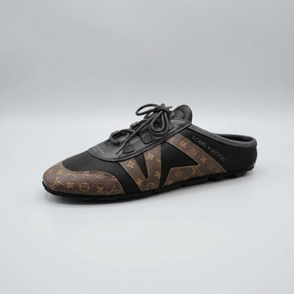 Sneaker Ballerina Open Back - Black/Brown