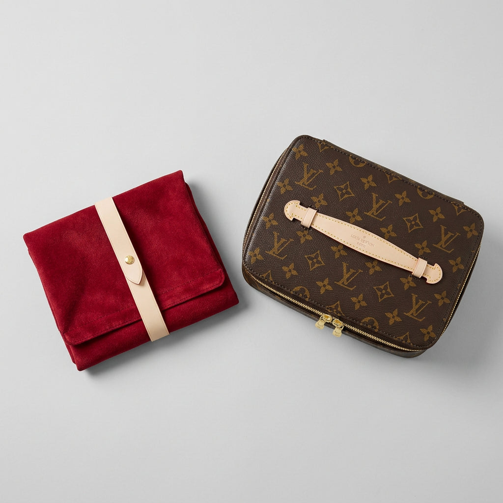 Luxury Monogram Soft Jewelry Case
