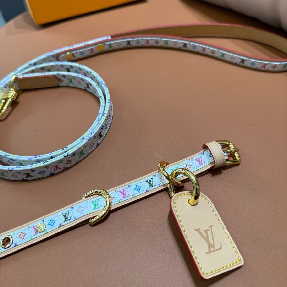 Luxury Pet Collar Leash Set - Multicolored