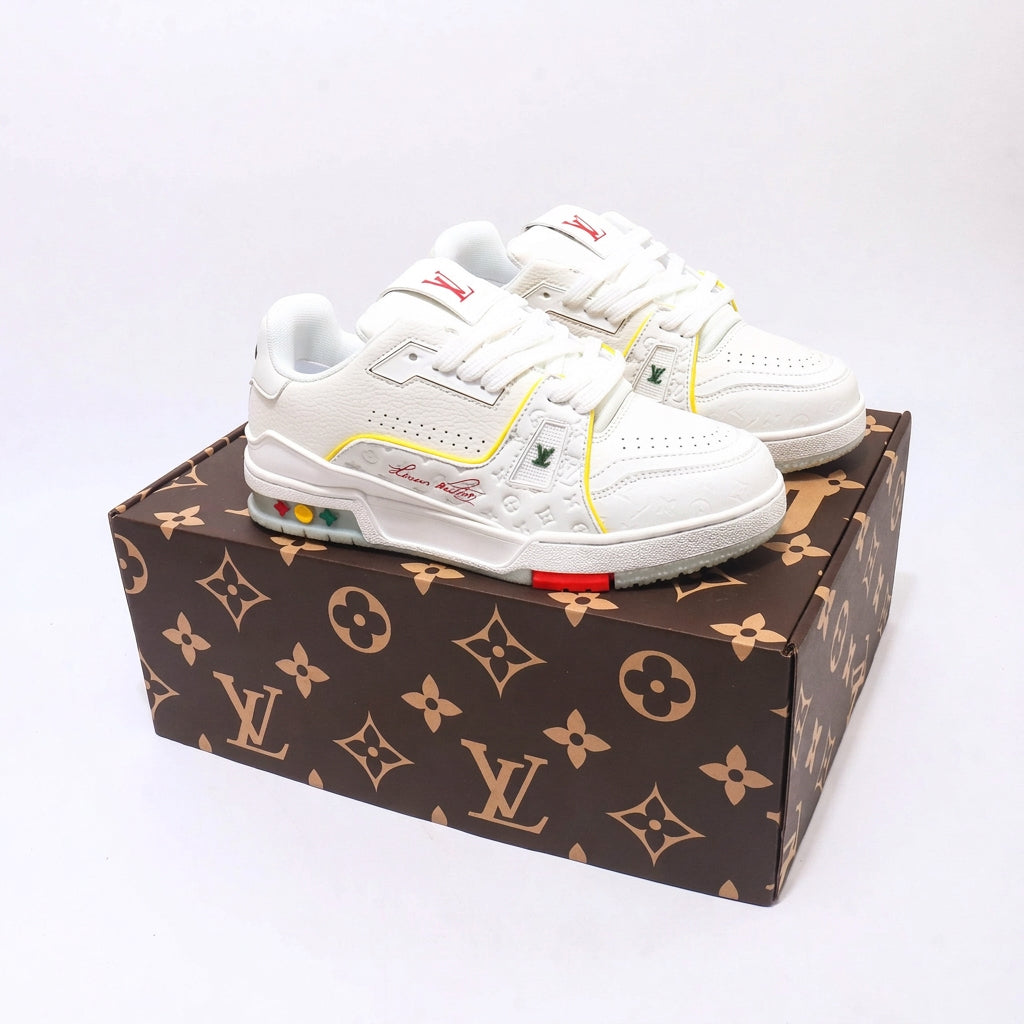 1V Monogram Trainer Sneakers - White