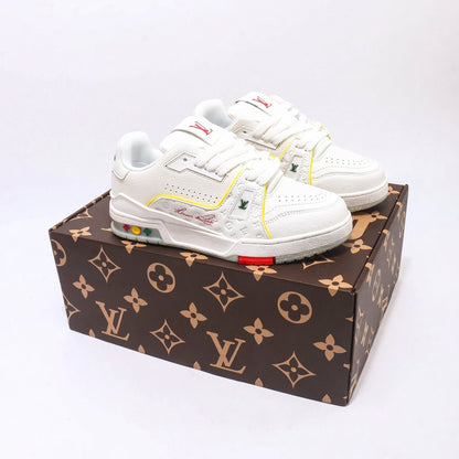 1V Monogram Trainer Sneakers - White