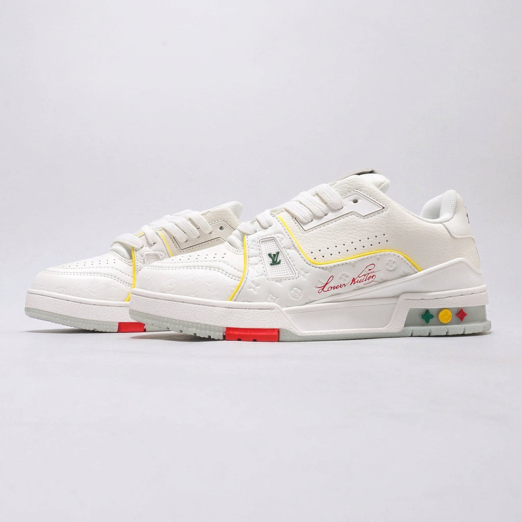 1V Monogram Trainer Sneakers - White
