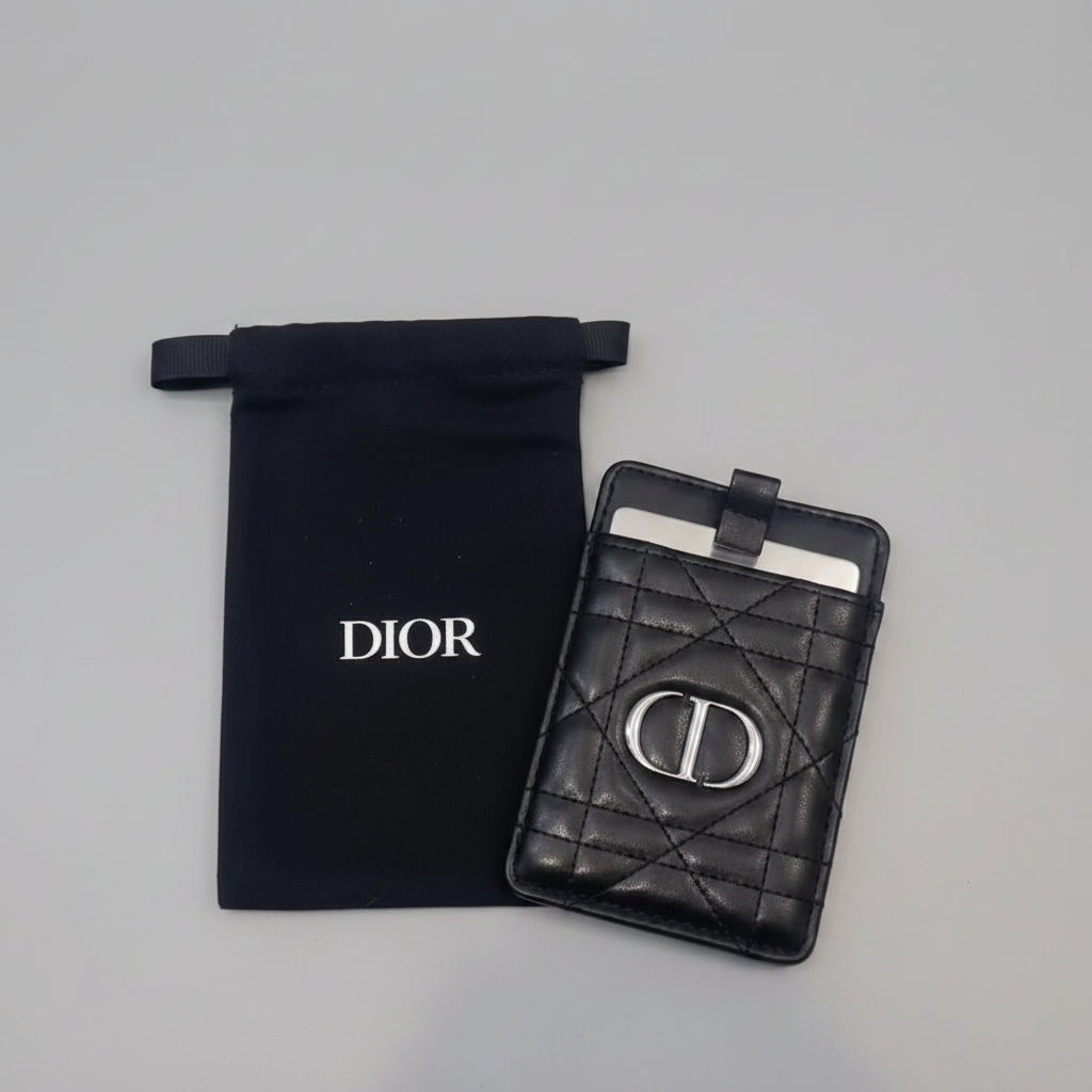 Dior Black Mirror Card Holder