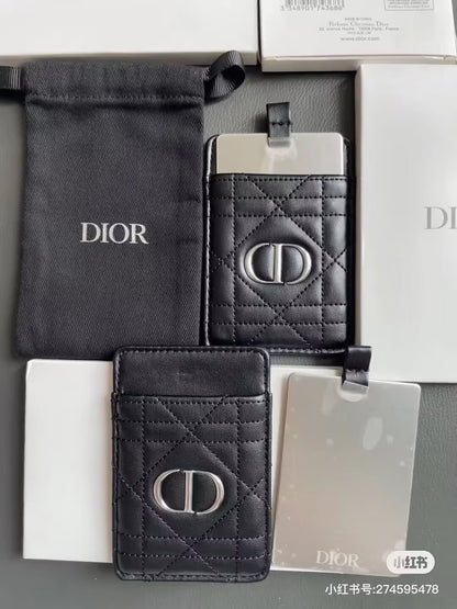 Dior Black Mirror Card Holder