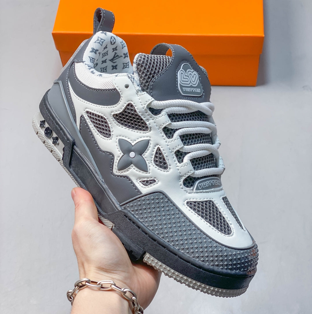 1V 1854 Monogram Skate Sneakers – Grey