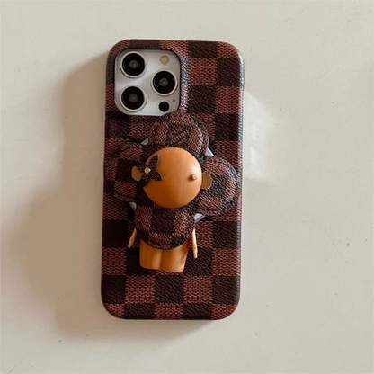 Checker Sunflower iPhone Case with Popper