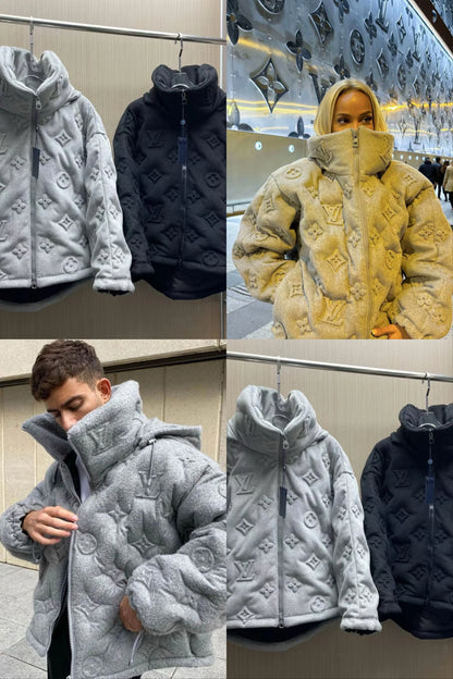 LV Cashmere Monogram Puffer Jacket