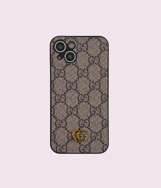 Luxe Monogram Canvas Case – iPhone 12–17