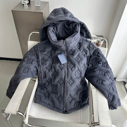 LV Cashmere Monogram Puffer Jacket