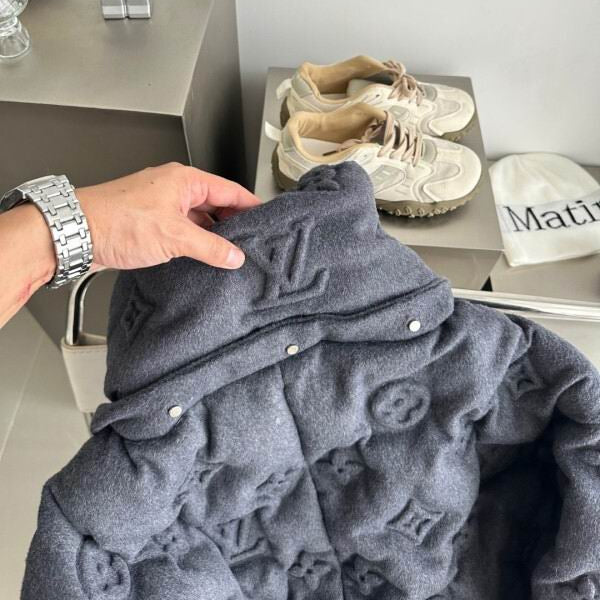 LV Cashmere Monogram Puffer Jacket
