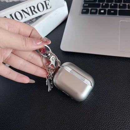 Metallic Chrome Cross Charm AirPod Case