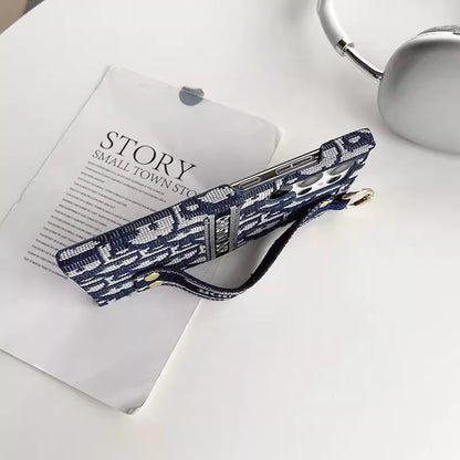 Chic Pattern Canvas Samsung Case with Strap