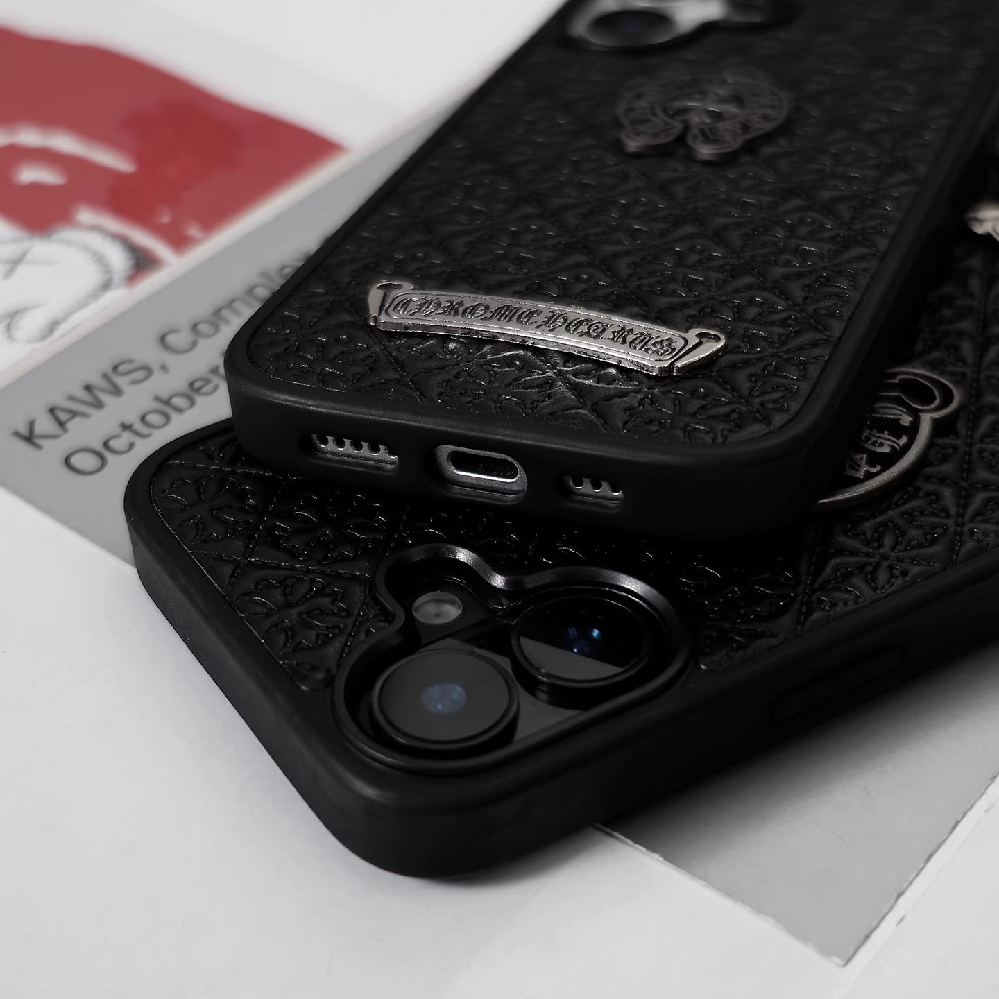 Streetwear Embossed Metal Emblem Case