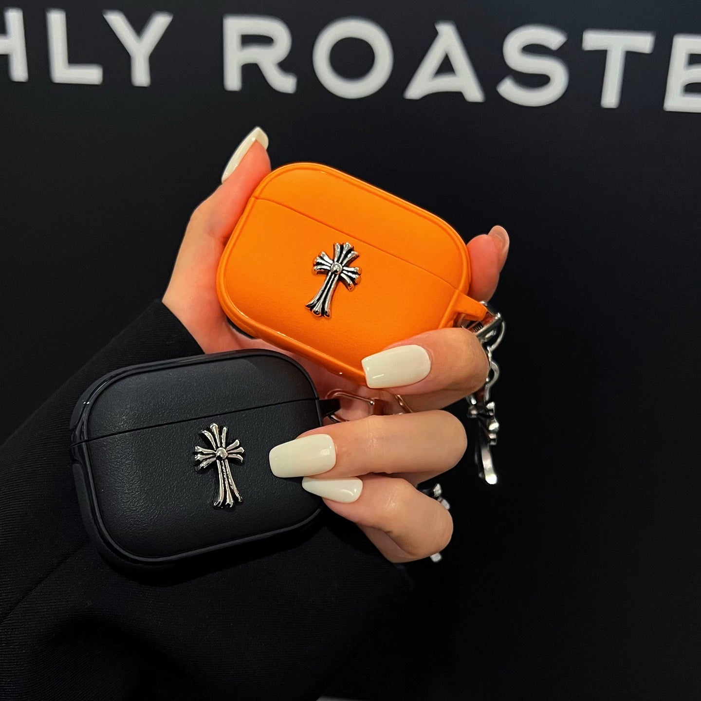 Matte Chrome Cross AirPod Case