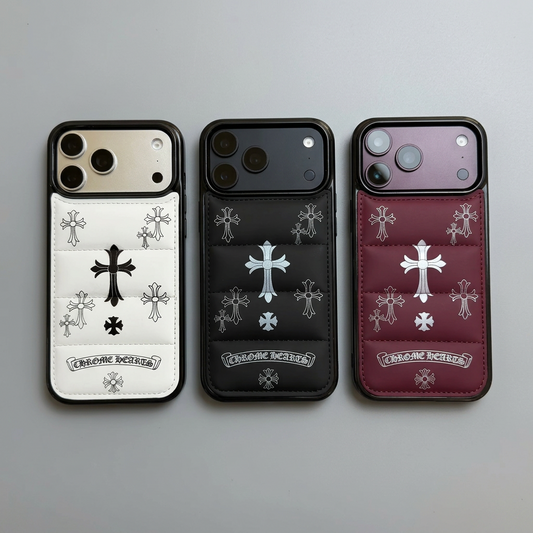 CR Heart Crosses  Puffer iPhone case