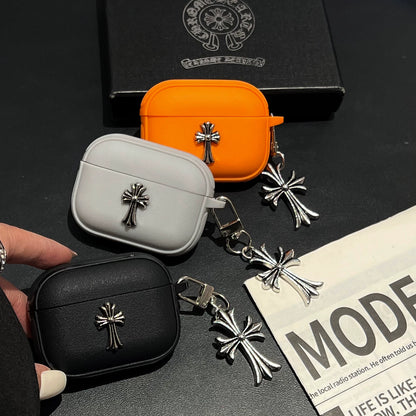 Matte Chrome Cross AirPod Case