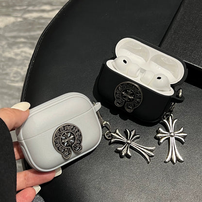 Matte Chrome Cross AirPod Case