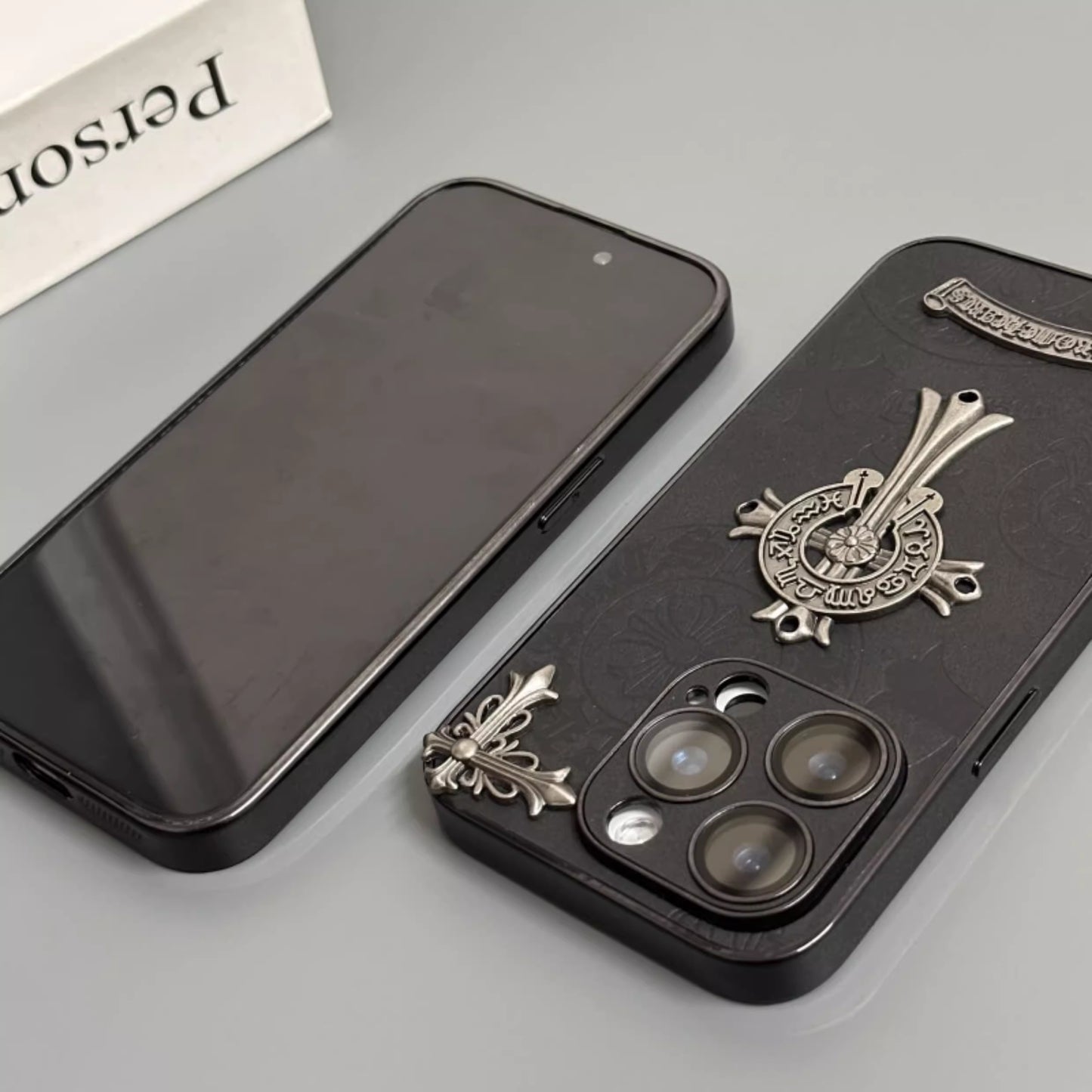 Cross Emblem iPhone Case – Premium Metal Details