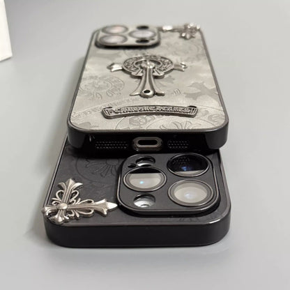 Cross Emblem iPhone Case – Premium Metal Details