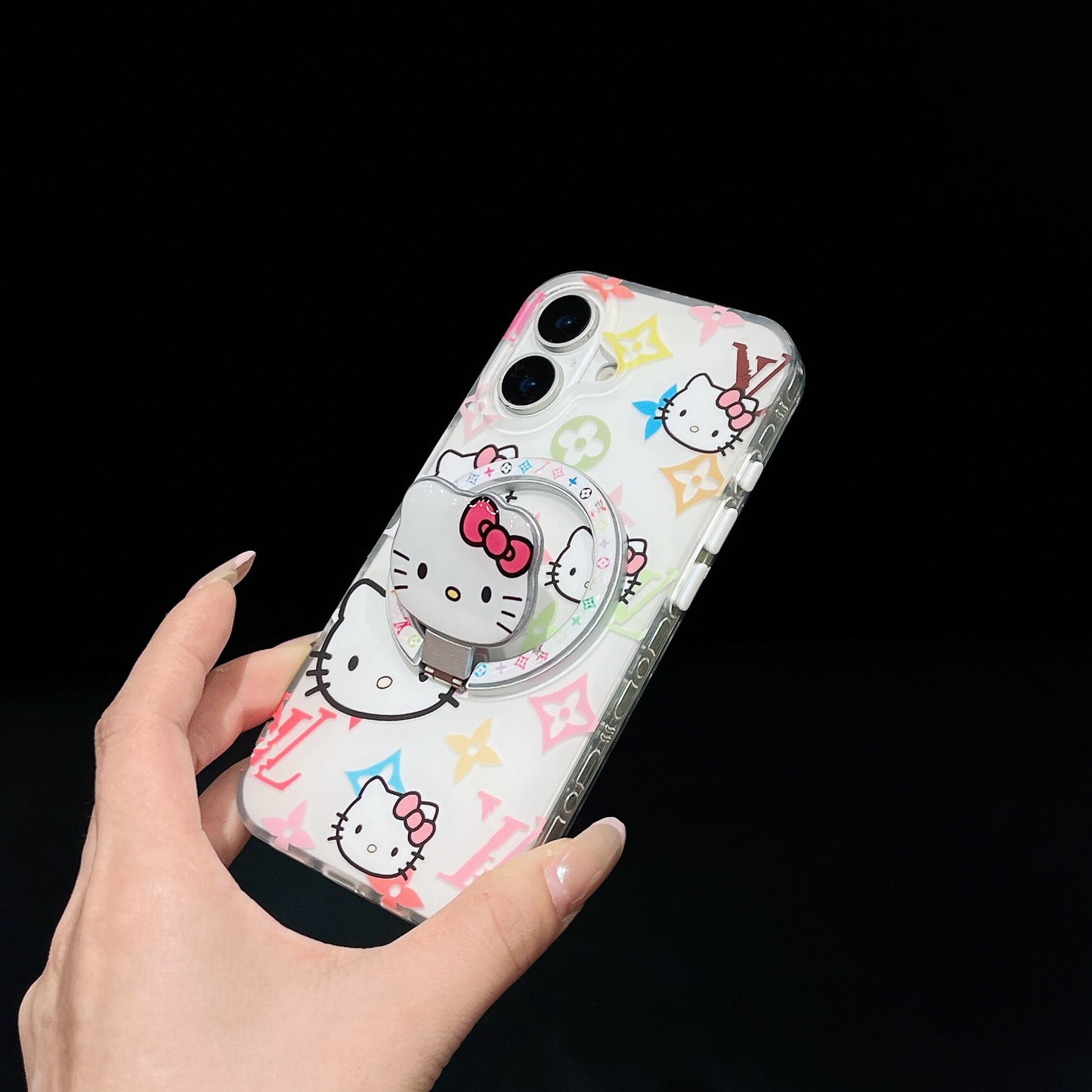 MagSafe Denim or White  Kitty luxe iPhone Case