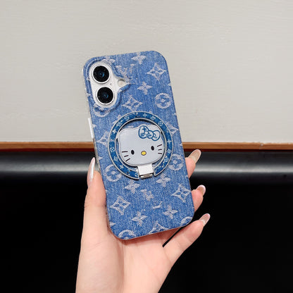 MagSafe Denim or White  Kitty luxe iPhone Case