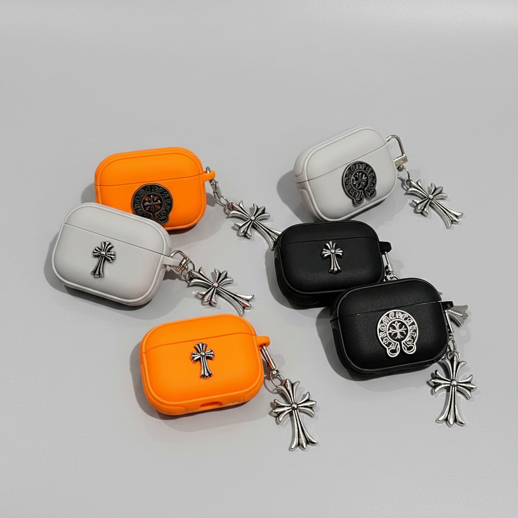 Matte Chrome Cross AirPod Case