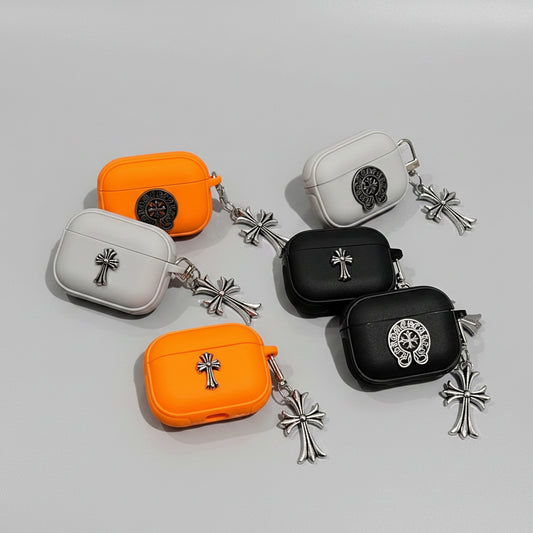 Matte Chrome Cross AirPod Case