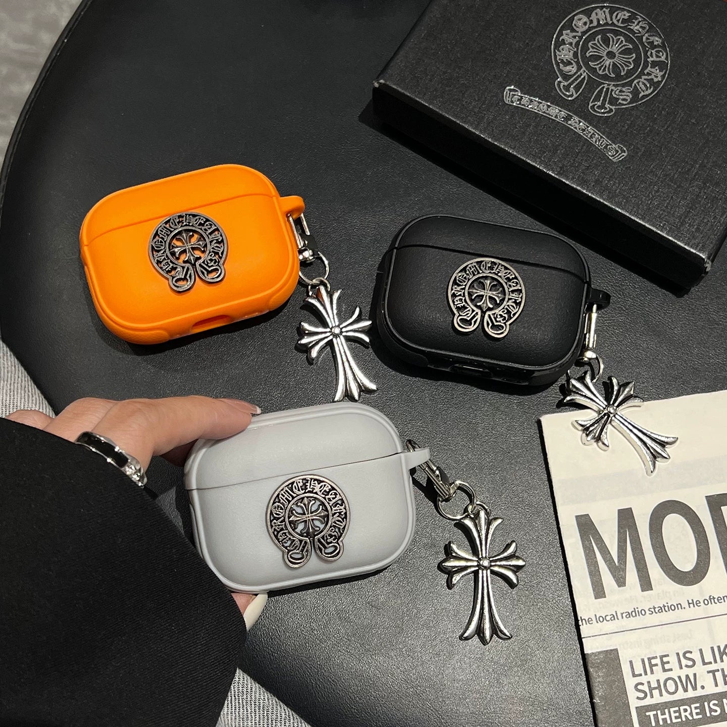 Matte Chrome Cross AirPod Case