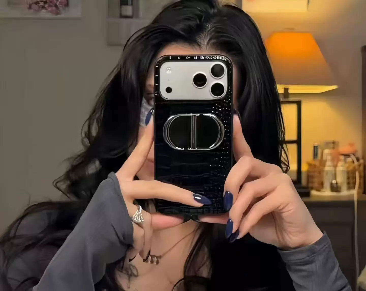 Luxury Designer Mirror Phone Stand
