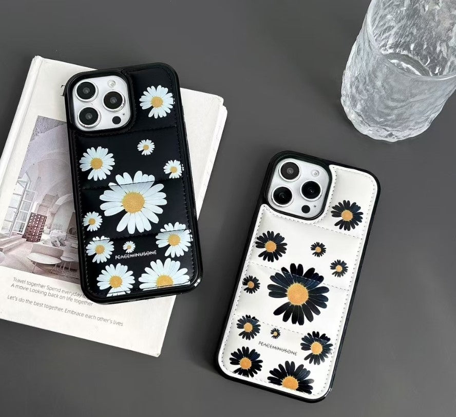 Peace Daisy Puffer iPhone Case