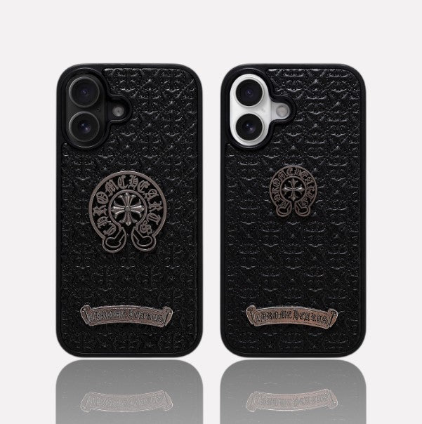 Streetwear Embossed Metal Emblem Case