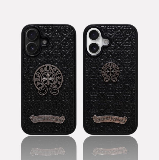 Streetwear Embossed Metal Emblem Case